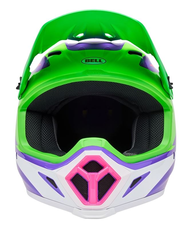 BELL MX-9 Mips Jackal Gloss Hi-Viz Green Purple