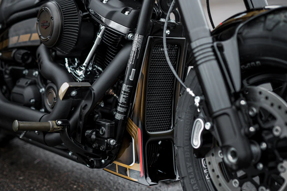 "Aggressor" Series Softail M8 Radiator Cover 2018-2025